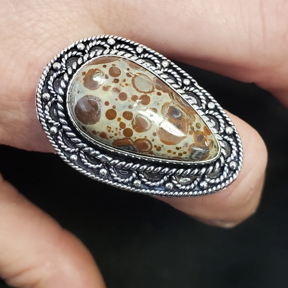 New Asteroid Jasper Silver Ring. - Picture 10 of 16